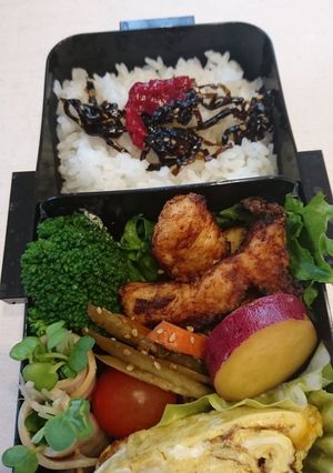 男子高校生お弁当★４日目★むね肉醤油揚げ-レシピのメイン写真