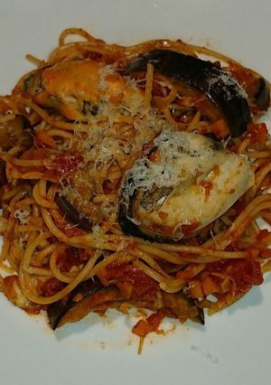 野菜沢山 ムール貝（パーナ貝）パスタ-レシピのメイン写真