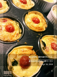 僕にもできた【餃子の皮でキッシュ】-レシピのメイン写真