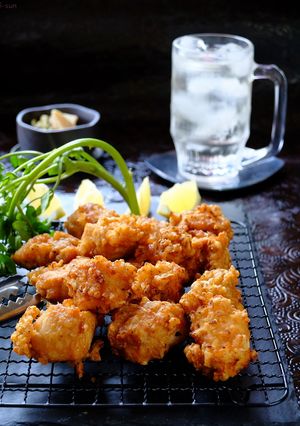 ひと味違う☆玉ねぎ衣の鶏胸唐揚げ！-レシピのメイン写真