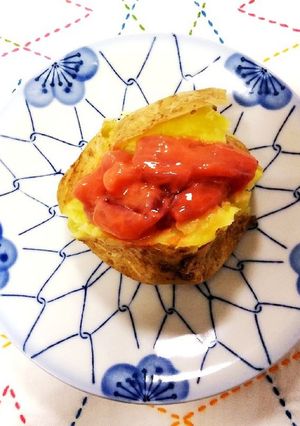 蒸かしたじゃがいもの塩辛のせ-レシピのメイン写真