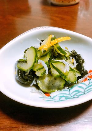 柚子風味✨きゅうりとわかめの酢の物-レシピのメイン写真