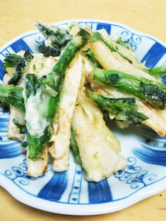 うど♥️のらぼう菜の天ぷら-レシピのメイン写真