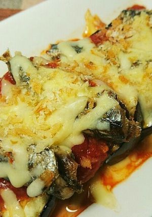 米ナスとオイルサーディンのチーズ焼き-レシピのメイン写真