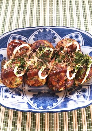 たこ焼き器でミニ豚玉お好み焼き-レシピのメイン写真