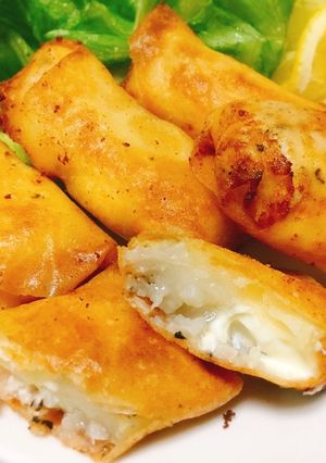 もっチーズとろろ（アレンジ春巻き）-レシピのメイン写真