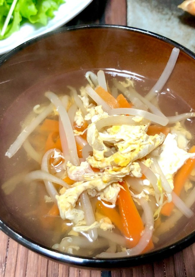 もやしと人参の和風かき玉汁-レシピのメイン写真