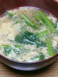 ほっこり~♡菜の花と溶き卵の味噌汁❣❣-レシピのメイン写真