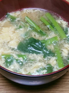 ほっこり~♡菜の花と溶き卵の味噌汁❣❣-レシピのメイン写真