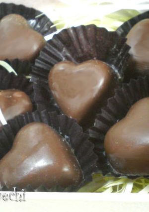 ポテチ入りハートチョコ♪-レシピのメイン写真