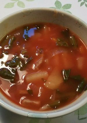 野菜ジュースでスープ-レシピのメイン写真