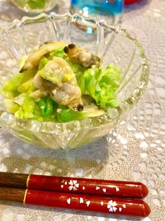 簡単小鉢☆春キャベツとあさりのぬた和え-レシピのメイン写真