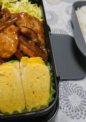 高校息子の男子弁当 生姜焼き-レシピのメイン写真