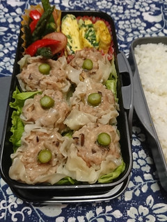 高校息子の男子弁当 シュウマイ弁当-レシピのメイン写真