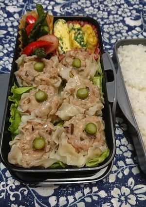 高校息子の男子弁当 シュウマイ弁当-レシピのメイン写真