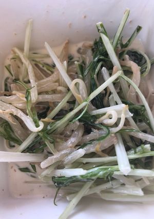 もやし水菜簡単シャキシャキサラダ-レシピのメイン写真