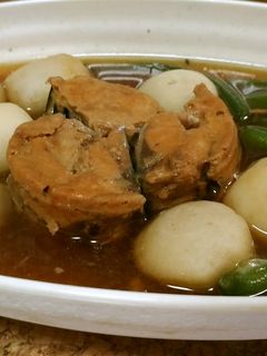レンジで本格煮物♪里芋とサバ缶煮-レシピのメイン写真