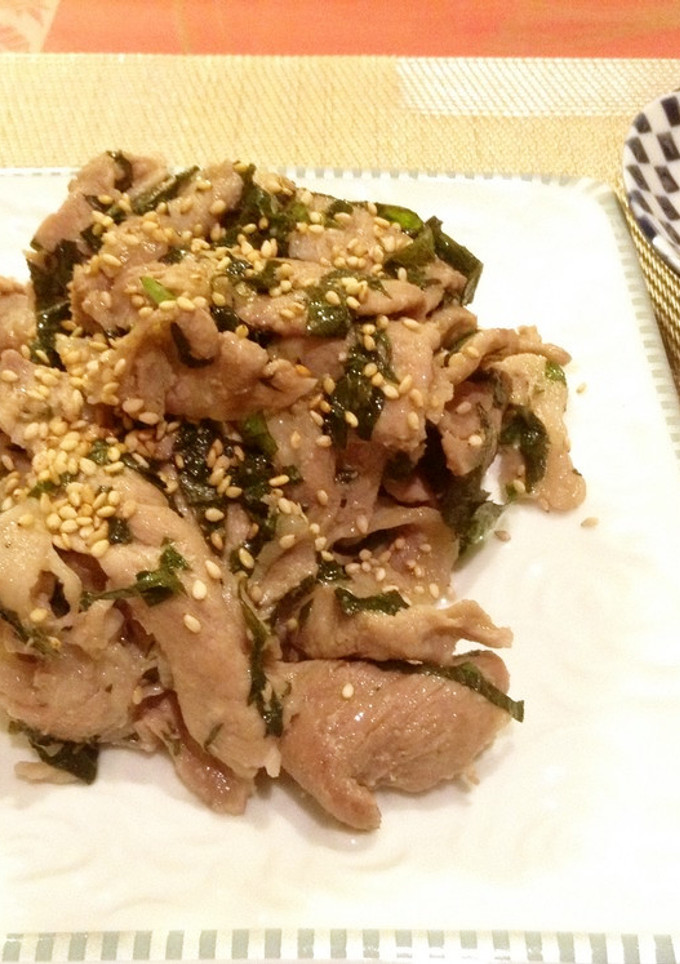 豚肉とシソの塩麹炒め-レシピのメイン写真