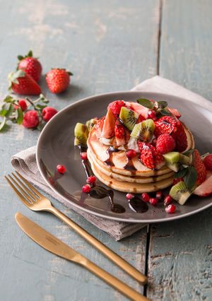 フルーツのパンケーキ バルサミコソース-レシピのメイン写真