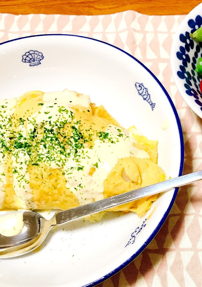 炊き込みご飯リメイク 和風オムライス-レシピのメイン写真