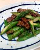 アスパラと牛肉のうまうま炒め