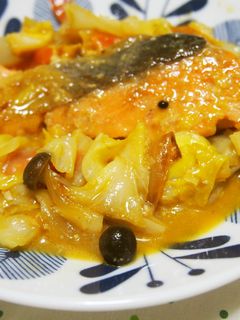フライパンで!鮭のちゃんちゃん焼き♪-レシピのメイン写真