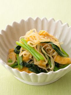 しらたきと油揚げ・小松菜の炒め煮-レシピのメイン写真