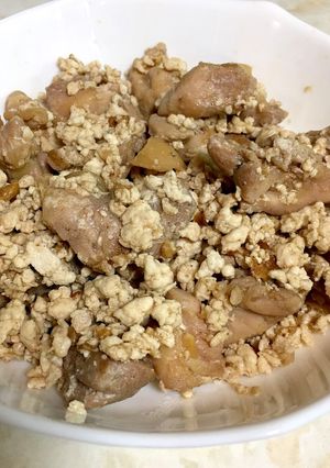 卵白消費に！鶏モモ肉と卵白のポン酢炒め-レシピのメイン写真