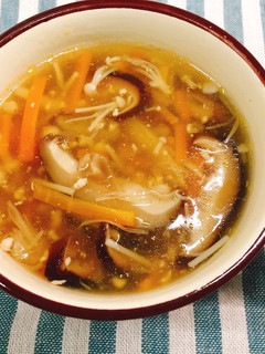 たっぷりキノコの中華スープ-レシピのメイン写真