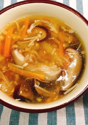 たっぷりキノコの中華スープ-レシピのメイン写真