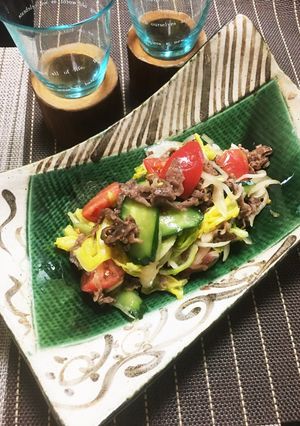 簡単☆やみつき牛肉サラダ-レシピのメイン写真