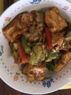 簡単給食 厚揚げと豚肉の味噌炒め-レシピのメイン写真