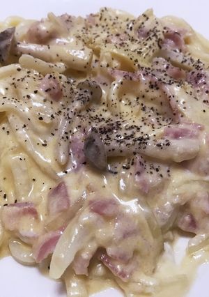 粉ミルク消費に☆カルボナーラうどん-レシピのメイン写真
