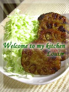 鶏つくね♡レンコンのはさみ焼き-レシピのメイン写真