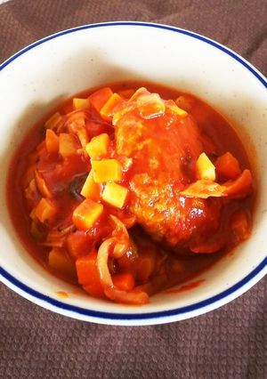 野菜ジュースで簡単煮込みハンバーグ♪-レシピのメイン写真