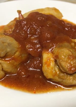 春キャベツと鶏肉のトマトソース煮込-レシピのメイン写真