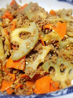 れんこんと人参の肉味噌きんぴら-レシピのメイン写真
