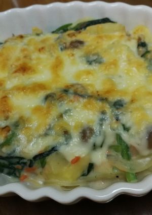 ほうれん草の豆乳ヘルシーグラタン-レシピのメイン写真