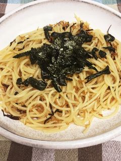 簡単☆ちりめん山椒と塩昆布のパスタ-レシピのメイン写真
