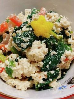 お弁当にもOK♪蒟蒻とほうれん草の白あえ-レシピのメイン写真