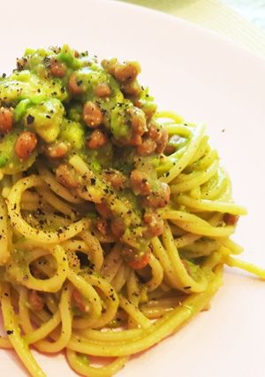 美容に良い♡アボカド納豆パスタ-レシピのメイン写真