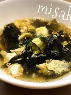 簡単☆わかめとたまごの中華風スープ-レシピのメイン写真