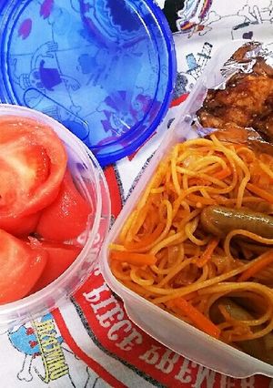お弁当箱にナポリタン♪-レシピのメイン写真