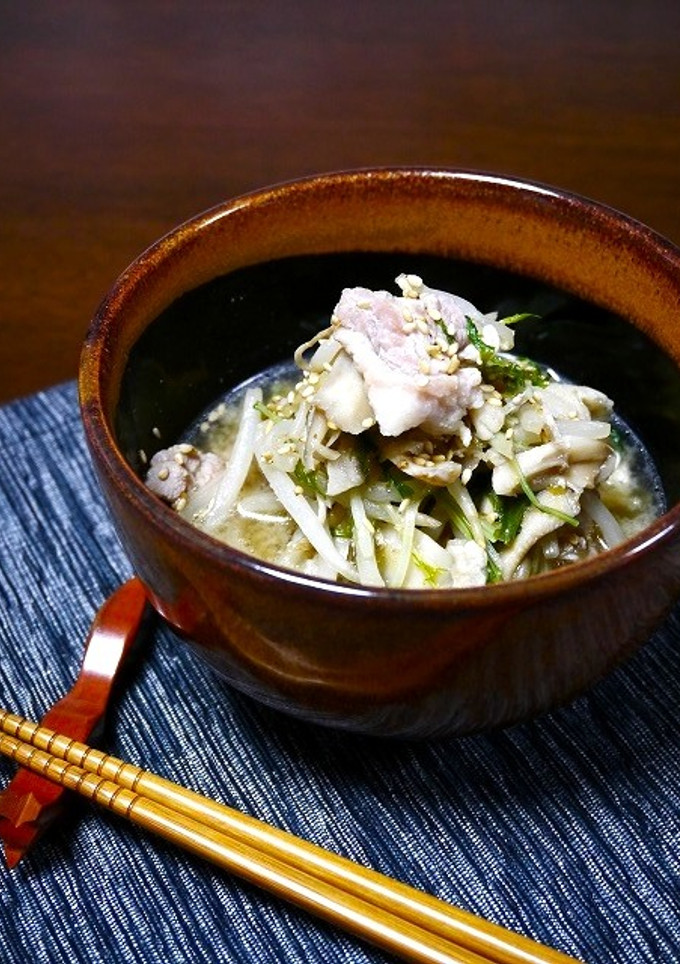 簡単！もやしと豆苗の柚子胡椒味噌煮-レシピのメイン写真