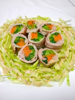 簡単!小松菜の肉巻き中華煮-レシピのメイン写真