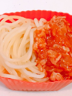 お弁当に!レンジで簡単ミートソースパスタ-レシピのメイン写真
