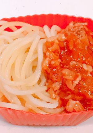 お弁当に！レンジで簡単ミートソースパスタ-レシピのメイン写真