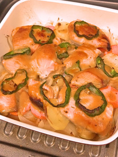 鮭と野菜の重ねみそ焼き-レシピのメイン写真