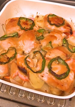 鮭と野菜の重ねみそ焼き-レシピのメイン写真