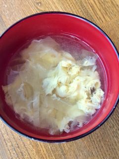 キャベツと卵のお味噌汁-レシピのメイン写真